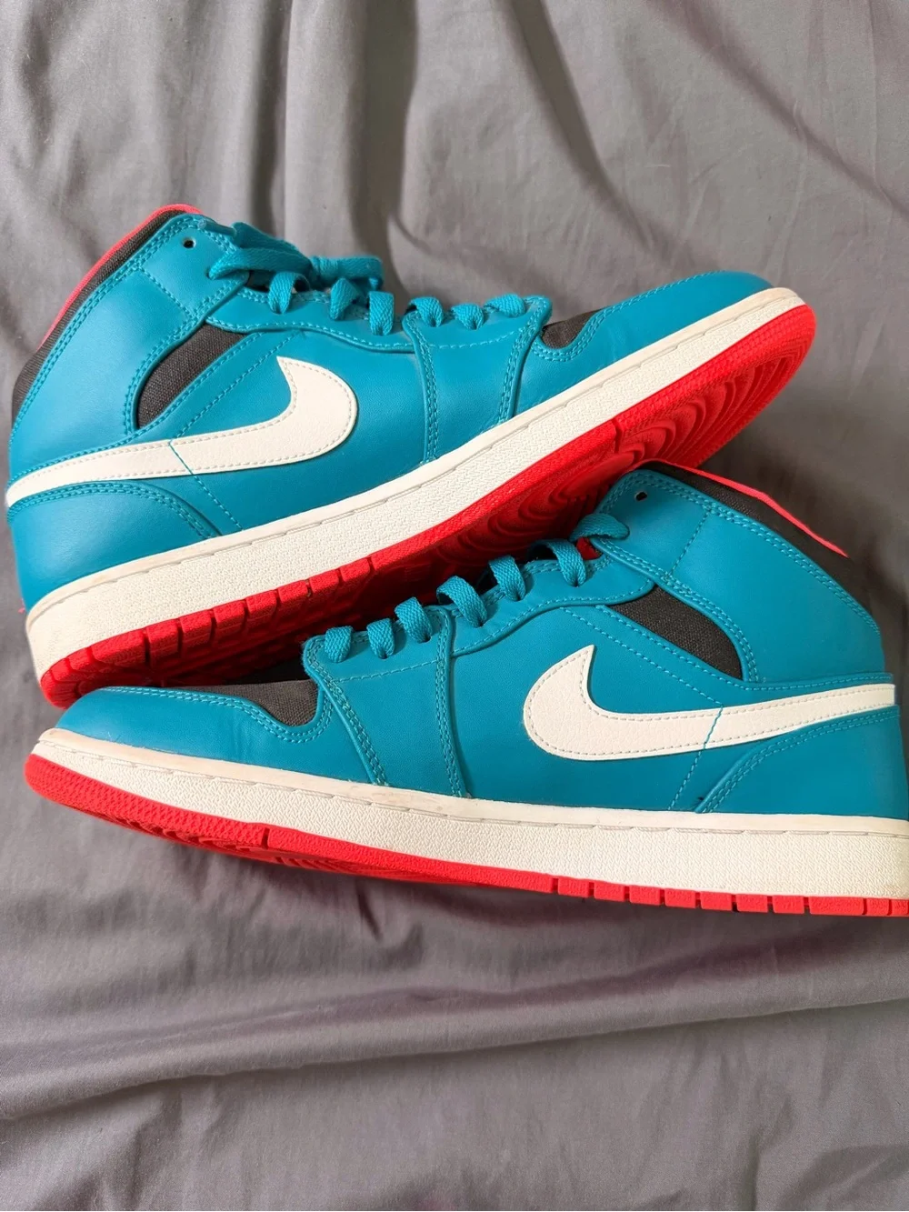 Air Jordan 1 Mid  Hyper Turquoise / Infrared 23 2014